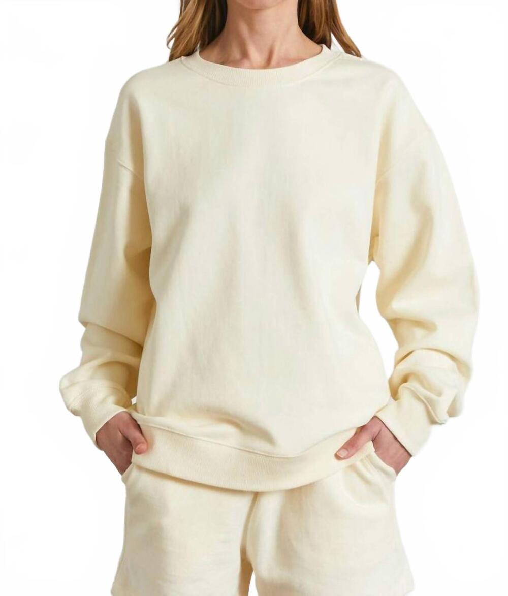 NEW ALMINA CONCEPT women's the boyfriend sweatshirt in yellow